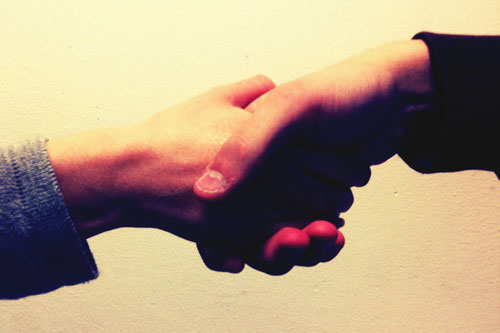 Handshake closeup